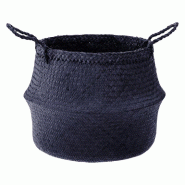 Panier seagrass bleu terre D35 x H30 cm