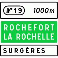 Panneau directionnel D41a - Sortie numérotée Panneau directionnel D41a - Sortie numérotée