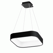 ROSSINI ILLUMINAZIONE Chopin - Suspension Led Carrée 60W, 3000K, Lumière Chaude, Structure En Métal Noir, Diffuseur En Méthacrylate, Ip20 - Groupe