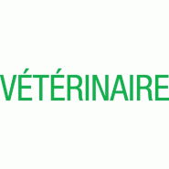 Sticker texte vétérinaire vert - 12.7x66.9 cm - Vinyle adhésif polymère M1 - Durabilité jusqu'à 10 ans