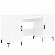 VidaXL Bureau Blanc brillant 140x50x75 cm Bois d'ingénierie Modèle Orion Frame - 829550