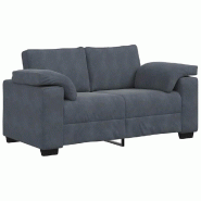 VidaXL Canapé causeuse gris foncé 160x77x82 cm velours Modèle Ulviane - 8721158691675