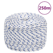 Vidaxl corde de bateau blanc 8 mm 250 m polypropylène 152292