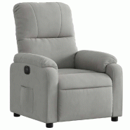 VidaXL Fauteuil inclinable électrique gris clair tissu microfibre Modèle Terdelora - 3204916