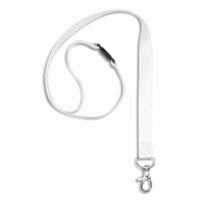 AVERY Boîte de 10 lacets tour de cou, avec mousqueton, coloris blanc - 5014702138607