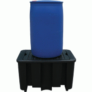 Bac de rétention ECO - polyéthylène recyclé - 1 fût de 220 l - 300 kg charge admissible