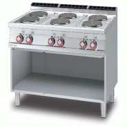 Cuisinière électrique 6 plaques rondes. Structure en acier inoxydable. Dimensions 120x70,5 h 90 cm. Modèle PC-712ET - 1799
