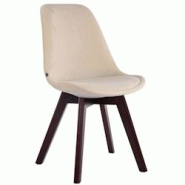 Décoshop26 - Chaise de salle à manger x1 design scandinave en velours crème et piètement à 4 pieds en bois marron 10_0003284 - marron 3000251498073 Décoshop26 - Chaise de salle à manger x1 design scandinave en velours crème et piètement à 4 pieds en bois marron 10_0003284 - marron 3000251498073