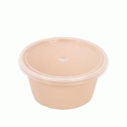 ECOLOMIQUE - 100 Pcs - Bol Reemp beige PP avec couvercle - 120 ml, Ø77 mm, Hauteur: 40 mm - ECO294REPOT4 - beige plastique ECO294REPOT4 ECOLOMIQUE - 100 Pcs - Bol Reemp beige PP avec couvercle - 120 ml, Ø77 mm, Hauteur: 40 mm - ECO294REPOT4 - beige plastique ECO294REPOT4