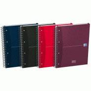 HAMELIN Lot de 5 Europeanbook Essentials rel. Intégrale A4+ 240p./120 feuilles 90g/m², quadrillé 5x5, 3 intercalaires, coloris assortis (4) - 10010