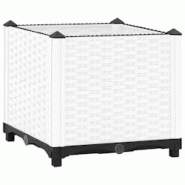 Helloshop26 - Jardinière bac lit surélevé plantes fleurs terrasse jardin 40 x 40 x 38 cm polypropylène blanc 02_0039227 - 3000218446833 Helloshop26 - Jardinière bac lit surélevé plantes fleurs terrasse jardin 40 x 40 x 38 cm polypropylène blanc 02_0039227 - 3000218446833