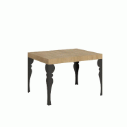 Itamoby Table extensible 80x120/204 cm Chêne Paxon Nature Structure Anthracite - marron 8050598200292