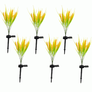 Lot de 6 Balises solaires plantes H58CM Vert Lumisky - vert 3666162011048