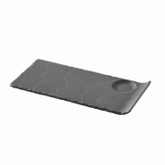 Planche gourmande porcelaine noir 29 cm Revol - par 6