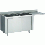 Plonge Inox sur Meuble Espace Lave-Vaisselle 2 Bacs à Gauche Gamme 700 - Fabrinox - l160- L- P70- h85- Inox - inox 5401162302875 Plonge Inox sur Meuble Espace Lave-Vaisselle 2 Bacs à Gauche Gamme 700 - Fabrinox - l160- L- P70- h85- Inox - inox 5401162302875