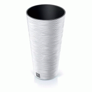 Prosperplast - Jardinière coloris Blanc, avec réservoir, collection FURU - 25x25x48 cm, capacité 7,5 L - blanc plastique polypropylène ZA5263