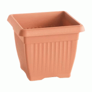 Prosperplast - Pot TERRA 3,5 L - 19x19x16 cm, coloris Terre cuite - orange plastique polypropylène ZA3366