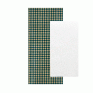 Serviette airlaid blanche 40x32cm emballé en sachet vichy bleu 11x25cm par 300