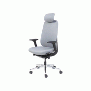 Siège ergonomique Webtech - mécanisme synchrone 5 positions avec têtière et support lombaire réglable Siège ergonomique Webtech - mécanisme synchrone 5 positions avec têtière et support lombaire réglable