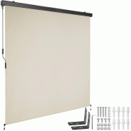 Tectake Store banne verticale ELOISE avec 2 supports muraux - 180 x 250 cm, beige - 406143 - beige polyester 406143