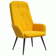 VidaXL Chaise de relaxation Jaune moutarde Velours Modèle Vega ProDesk Industriel - 341201