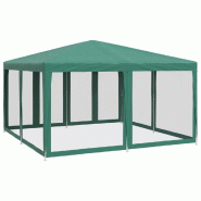 VidaXL Tente de fête avec 8 parois latérales en maille vert 4x4 m PEHD Modèle AbriGrandPlus 379 - vert 4010063