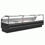 Vitrine comptoir spécial poisson 3750 mm noire -1 à +5 °C | TEFCOLD SOCA-F37590B