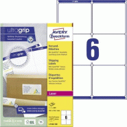 Avery Zweckform 600 étiquettes Laser opaques blanches, format 99,1 x 93,1 mm (100 feuilles A4 / cdt) - blanc 3266550260067