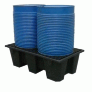 Bac de rétention ECO - polyéthylène recyclé - 2 fûts de 220 l avec caillebotis - 1265x800x495 mm - 24 kg