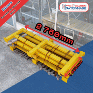 Barrière de protection jaune - Longueur : 2 760 mm, hauteur : 1 000mm Barrière de protection jaune - Longueur : 2 760 mm, hauteur : 1 000mm