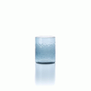 Bazar Bizar Tumbler en verre 8x8x10 cm bleu - Lot de 16 - bleu verre CNKJ012Bl-MTR16