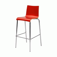 Chaise de restauration - Hauteur Haute (H=950-1150mm) - Stratifié, Rouge Pedrali CHSHH47x45StraRougEmpi
