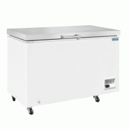 Congélateur coffre avec couvercle inox Série G 378L | Polar - GP897