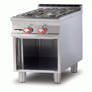 Cuisine à eau 2 brûleurs avec flamme pilote sur compartiment ouvert. Structure en acier inoxydable. Dimensions 40x90 h90 cm. Modèle PCA-94G - 1992