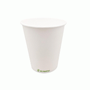 Gobelets en papier 237ml 8oz Sans plastique Blanc 50un - 6611085