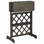 Helloshop26 - Jardinière à treillis de jardin gris 45 x 30 x 74 cm bois de sapin 02_0000874 - 3000072091538 Helloshop26 - Jardinière à treillis de jardin gris 45 x 30 x 74 cm bois de sapin 02_0000874 - 3000072091538