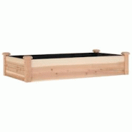 Helloshop26 - Jardinière bac lit surélevé plantes fleurs terrasse jardin de jardin doublure 120 x 60 x 25 cm bois massif sapin 02_0039836 - 3000218 Helloshop26 - Jardinière bac lit surélevé plantes fleurs terrasse jardin de jardin doublure 120 x 60 x 25 cm bois massif sapin 02_0039836 - 3000218