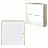 Helloshop26 - Meuble à chaussure rangement porte-chaussures pour 6 pairs de chaussures 2 surfaces de stockages MDF miroir 67 x 63 x 03_0002840 - 3000 Helloshop26 - Meuble à chaussure rangement porte-chaussures pour 6 pairs de chaussures 2 surfaces de stockages MDF miroir 67 x 63 x 03_0002840 - 3000