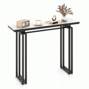 Helloshop26 - Table console multifonctionnelle pour entrée 110 x 30 x 81 cm design élégant finition mate en MDF blanc   noir 20_0013837 - noir Bois