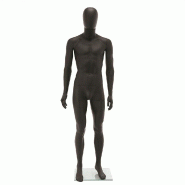 Mannequin Homme Modulable Jambes Droites Noir Mat H185cm