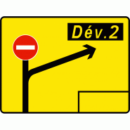 Panneau de voirie temporaire KD42A ex2 - Présignalisation de déviation - WP Signalisation Panneau de voirie temporaire KD42A ex2 - Présignalisation de déviation - WP Signalisation