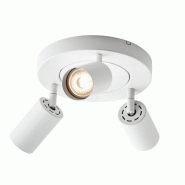 ROSSINI ILLUMINAZIONE Plafonnier Rond Manuka 3 Éléments - Blanc, Structure Métallique, Raccordement Gu10, Ip20, 150W, Installation Au Plafond - Gro