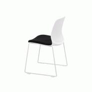 Lot de 2 chaises Karina en stock pied luge coque polypropylène Lot de 2 chaises Karina en stock pied luge coque polypropylène