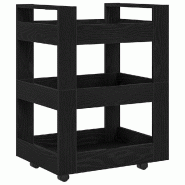 VidaXL Chariot de cuisine Chêne noir 60 x 45 x 80 cm Bois d'ingénierie - 862119