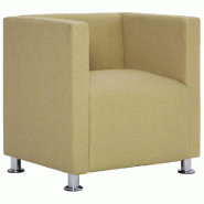VidaXL Fauteuil cube Vert Tissu Modèle Atlas Bistro - 282148