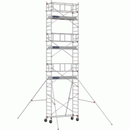 Échafaudage roulant aluminium AL 205 version base pliante - Hauteur de travail : 8,90 m - DUARIB - 613727 Échafaudage roulant aluminium AL 205 version base pliante - Hauteur de travail : 8,90 m - DUARIB - 613727