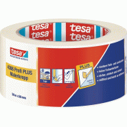 Bande de crêpon de peintre 4306 Profi PLUS légèrement crêpé beige clair longueur 50 m largeur 50 mm rouleau TESA Bande de crêpon de peintre 4306 Profi PLUS légèrement crêpé beige clair longueur 50 m largeur 50 mm rouleau TESA