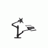 Bras articulé écran et ordinateur portable noir Bras articulé écran et ordinateur portable noir