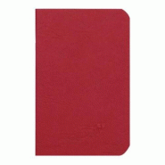 Clairefontaine Lot de 5 Carnet Age Bag 9x14, 96p./48 feuilles 90 g/m² piquées, couv. Coloris rouge, uni - 3329687341020