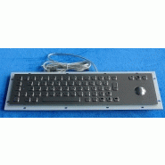 Clavier inox anti-vandale de 66 touches avec trackball a392tb Clavier inox anti-vandale de 66 touches avec trackball a392tb